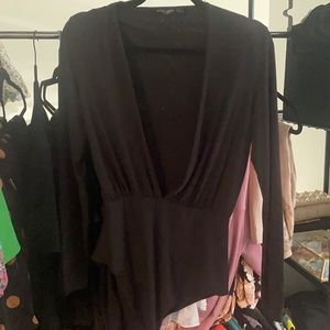never worn black bodysuit nasty gal black